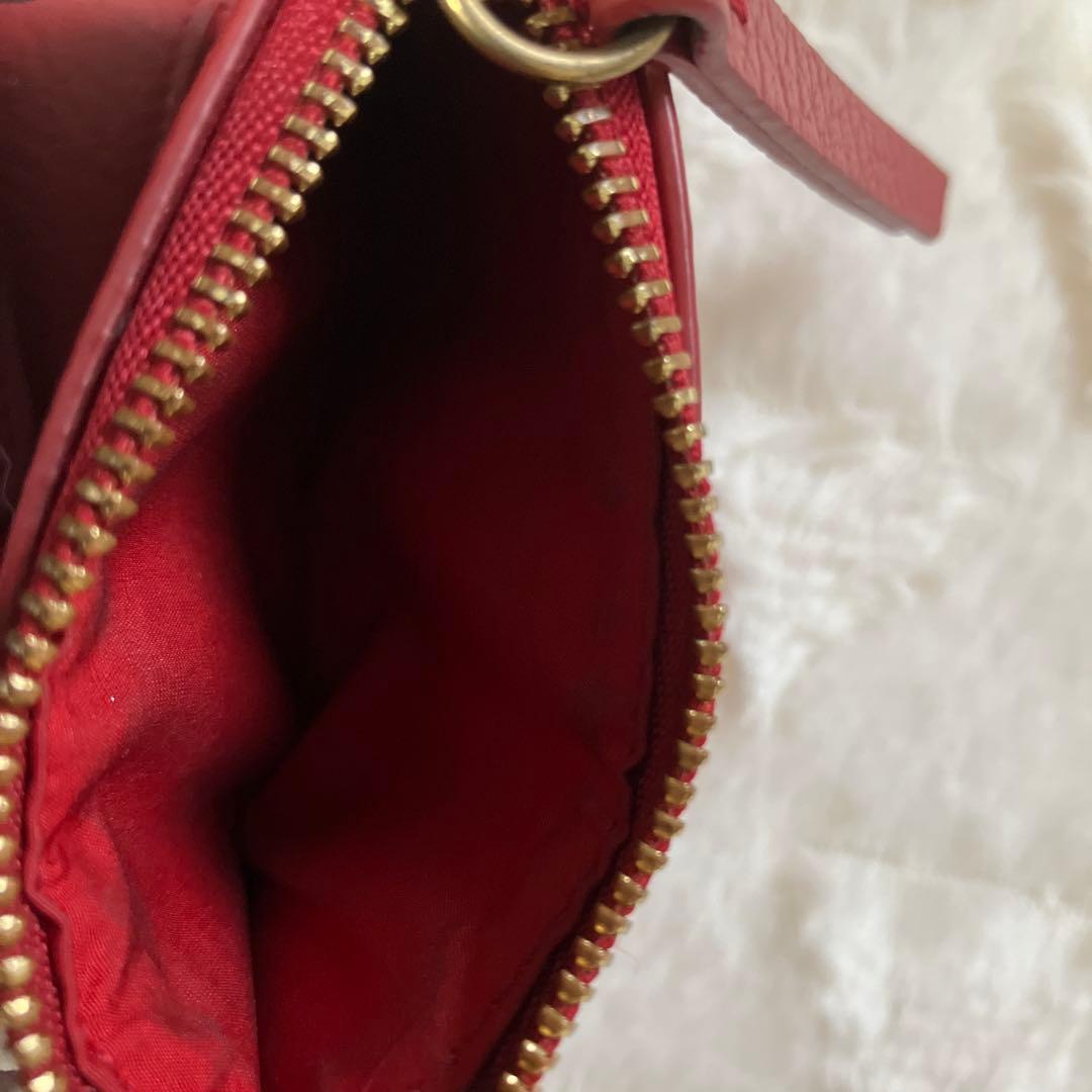 【美品】Maison Margiela （メゾンマルジェラ）3つ折り財布レッド