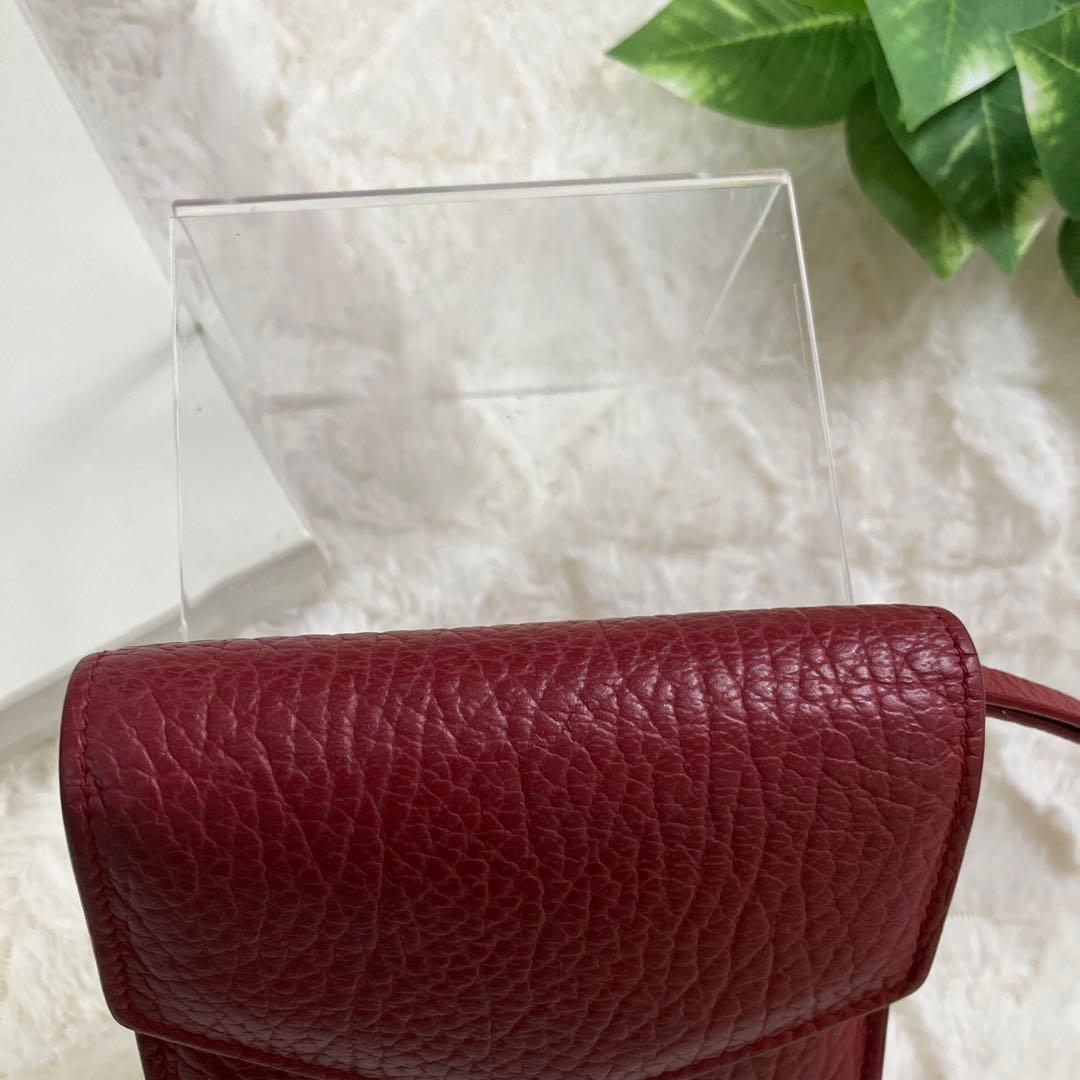 【美品】Maison Margiela （メゾンマルジェラ）3つ折り財布レッド