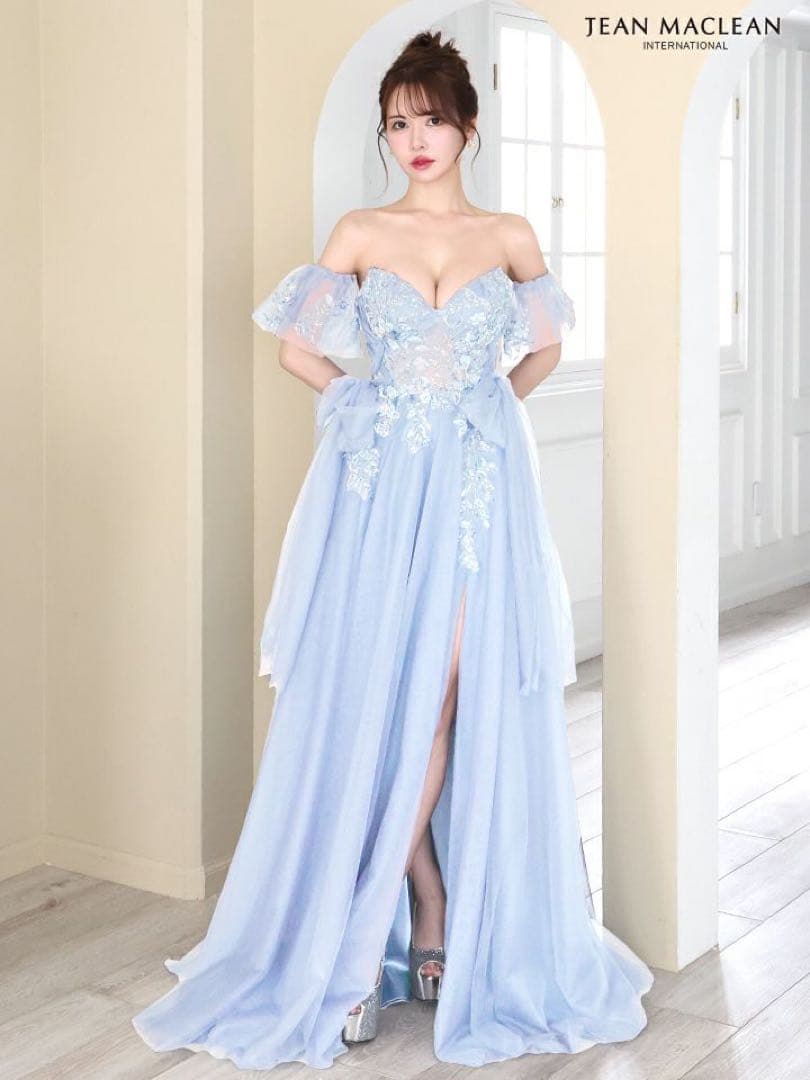 JEAN MACLEAN トランキルブルー Aラインロングドレス