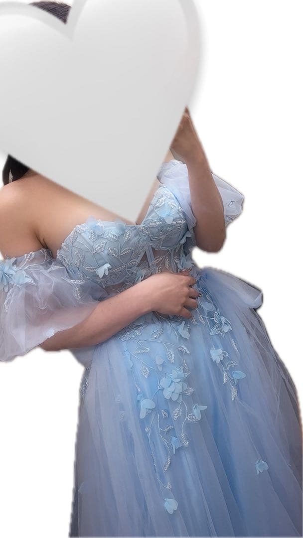 JEAN MACLEAN トランキルブルー Aラインロングドレス