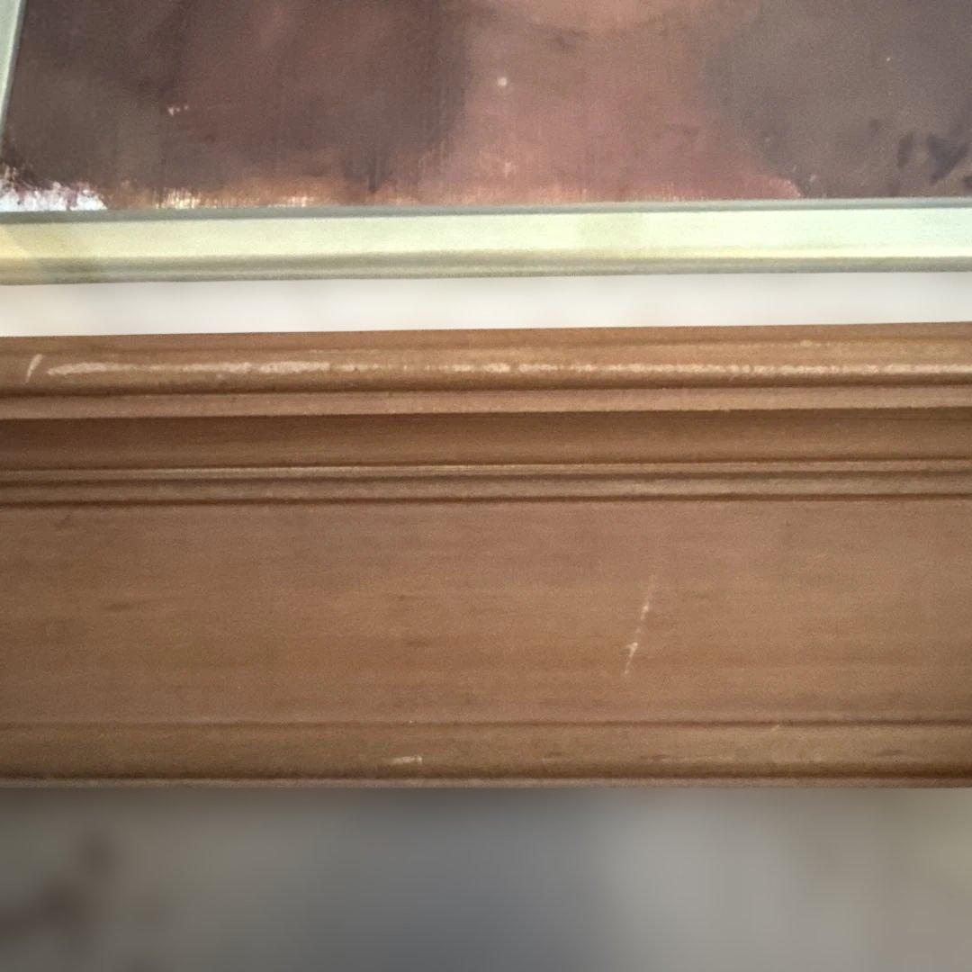 抽象的な人物画 木製フレーム付き