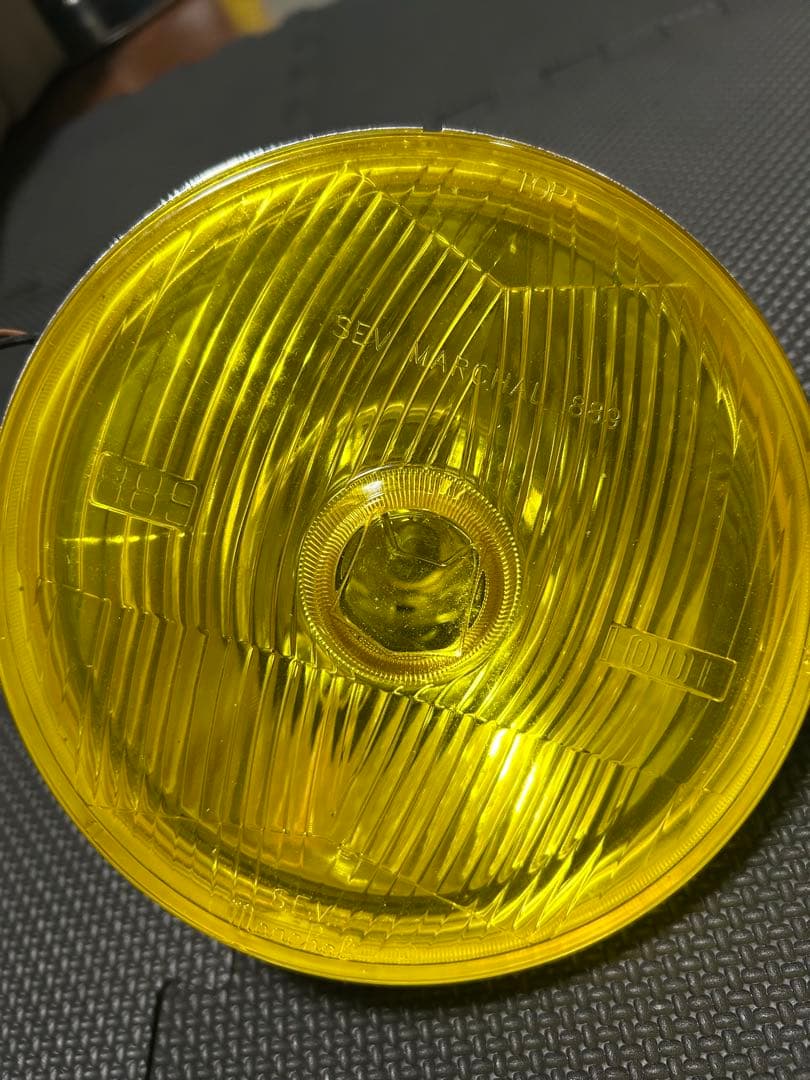 旧車　マーシャル　ヘッドライト　イエローレンズ　180パイ