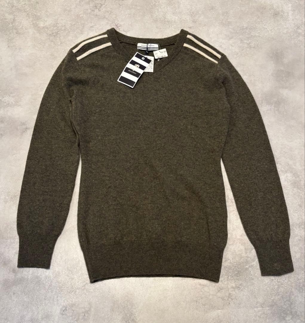 新品未使用 ボーダーズアットバルコニー カシミヤVネックニット 長袖 セーター