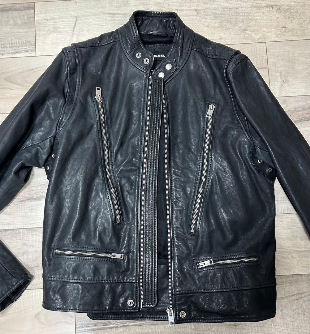 dieselレザーライダースジャケット