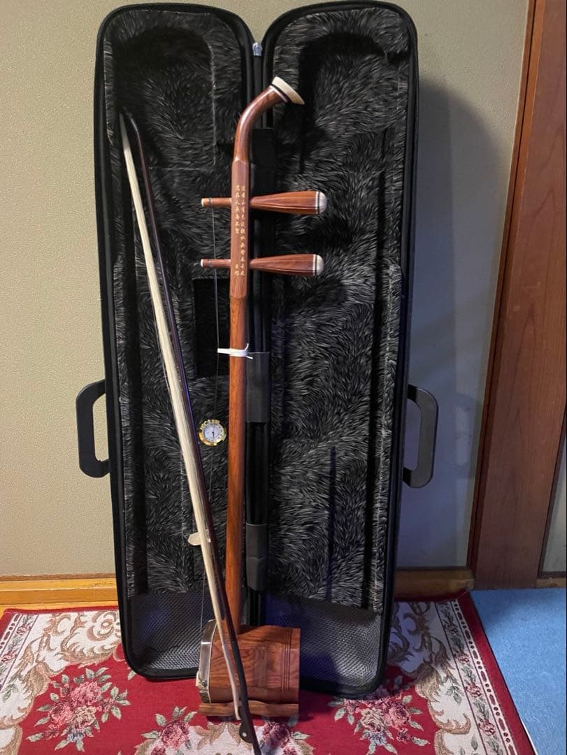 二胡 蛇本革 弓付き ケース付き