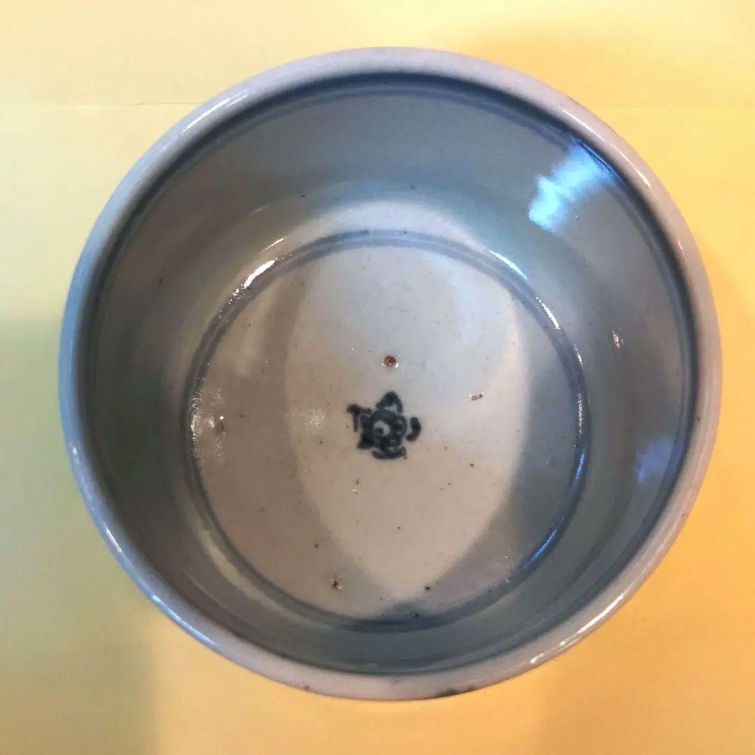 古伊万里　湯飲み　染付松文