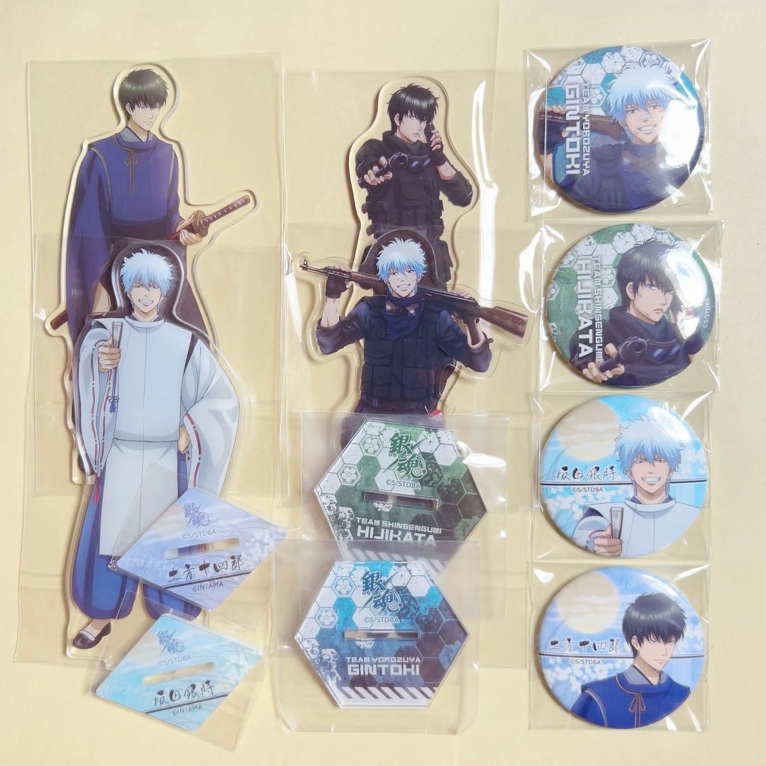【銀魂】坂田銀時/土方十四郎 サバゲー 平安貴族 缶バッジ アクリルスタンド