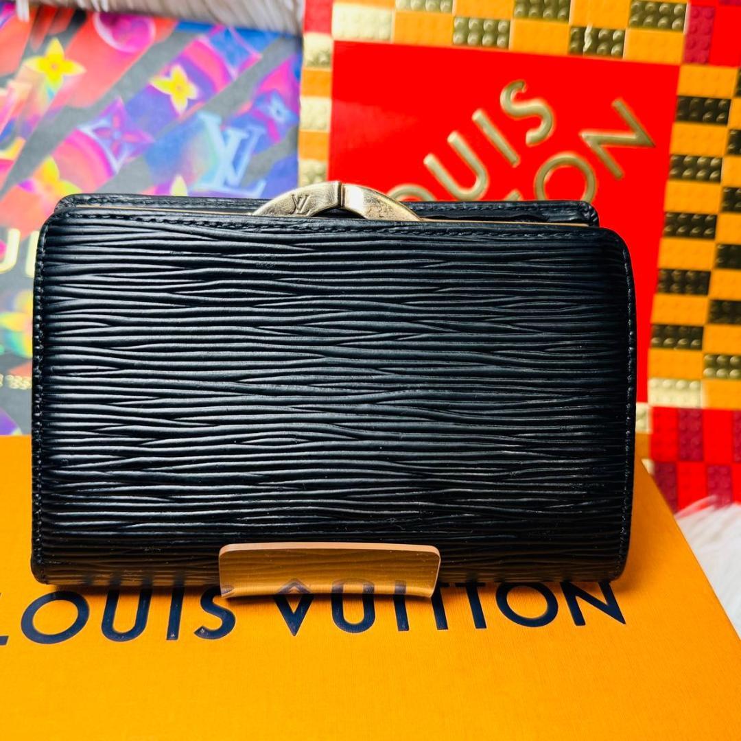 【セール中！】 ルイヴィトン エピ ヴィエノワ がま口　二つ折り 財布 ノワール