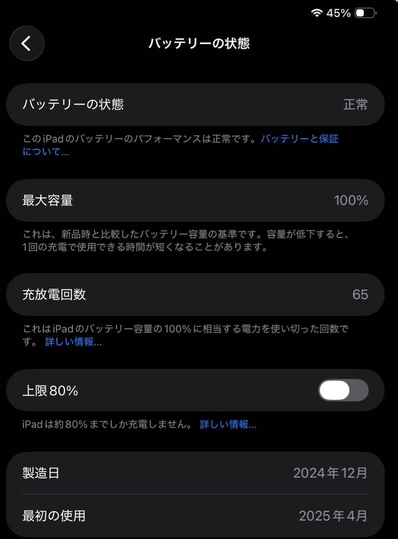 11インチ iPad Pro（M4）スペースブラック Wi-Fi 256GB