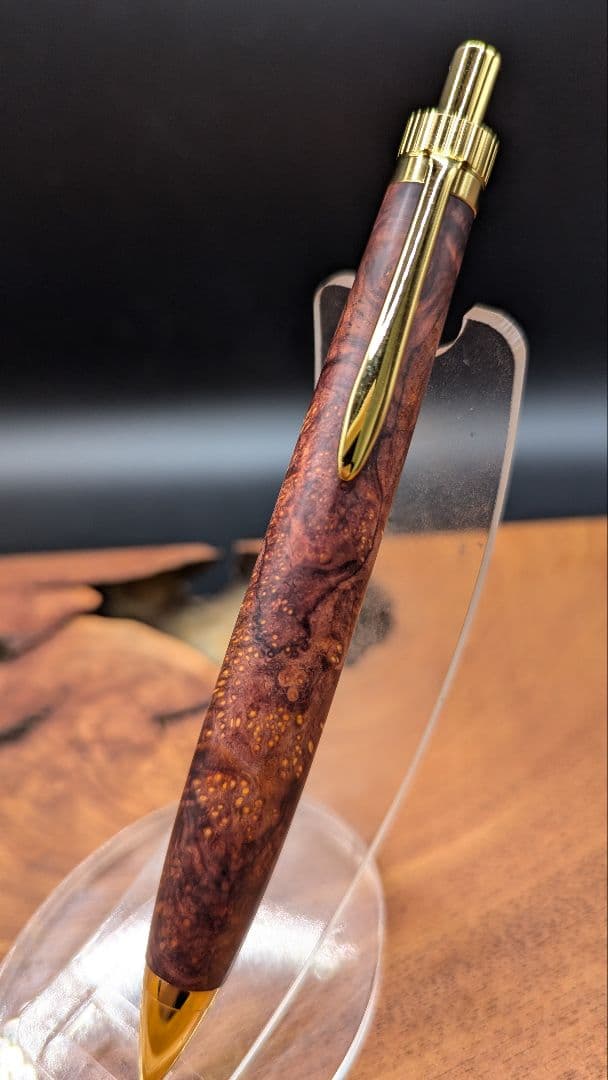 600超極上　ココボロ　バール　瘤杢　木軸シャーペン　ボールペン