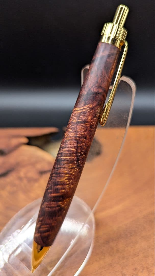 600超極上　ココボロ　バール　瘤杢　木軸シャーペン　ボールペン