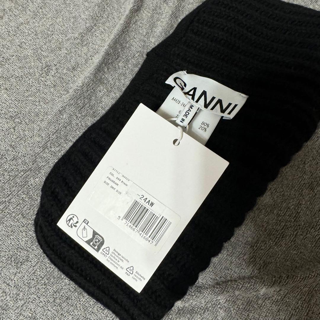 【新品未使用】GANNI ビーニー 黒