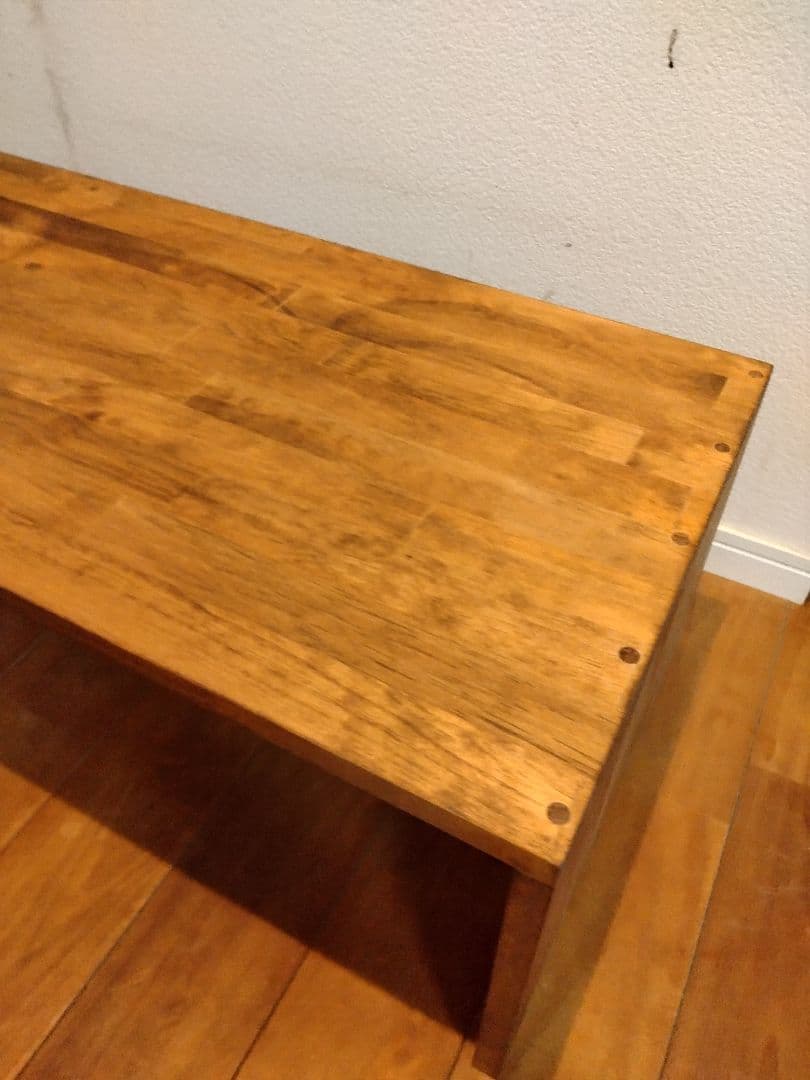 木製　ハンドメイド　オーダー　コの字　ベンチ　水槽台　シェルフ　ワトコオイル