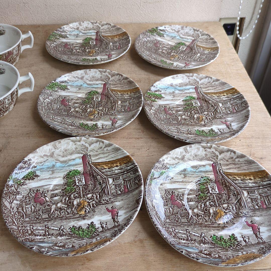 ヴィンテージ スープカップ&ソーサー 6セット イギリス製