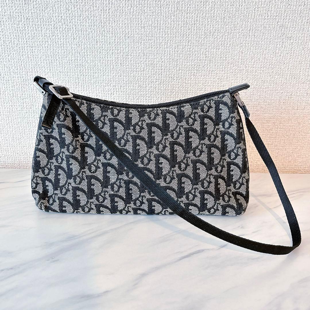 大人気 Dior ディオール 黒 トロッター ショルダーバッグ ミニバッグ