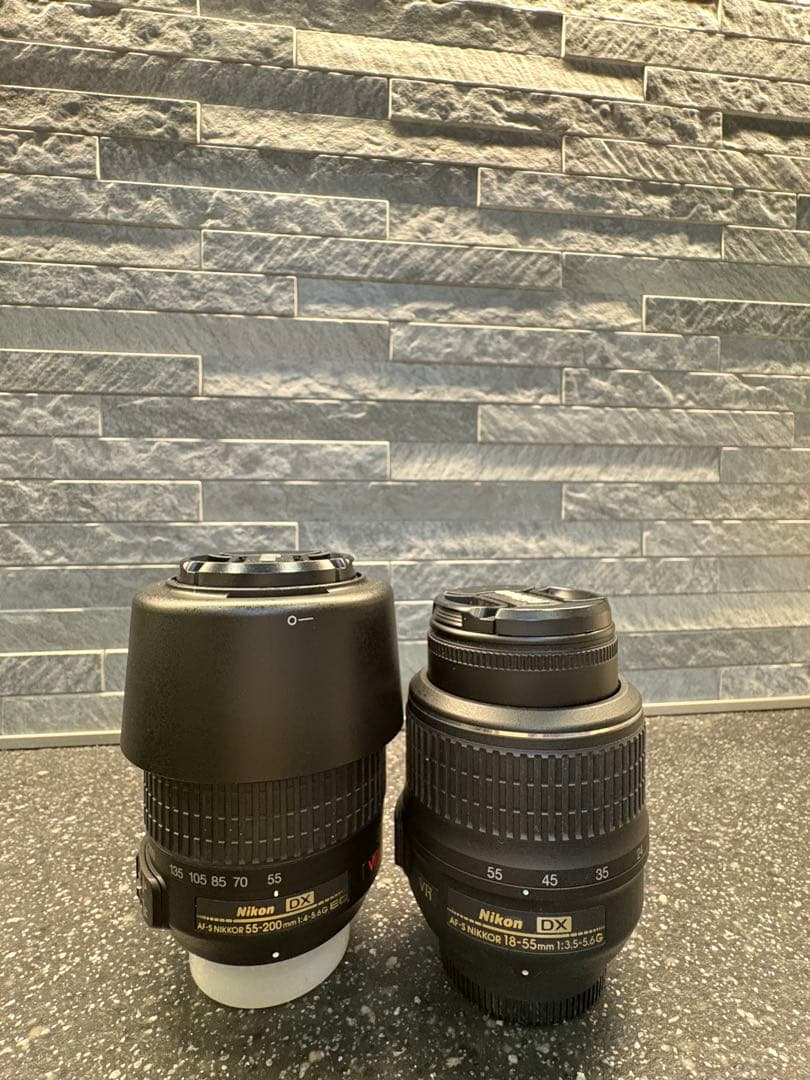 Nikon 望遠レンズAF-S2本セット18-55mm. 55-200mm