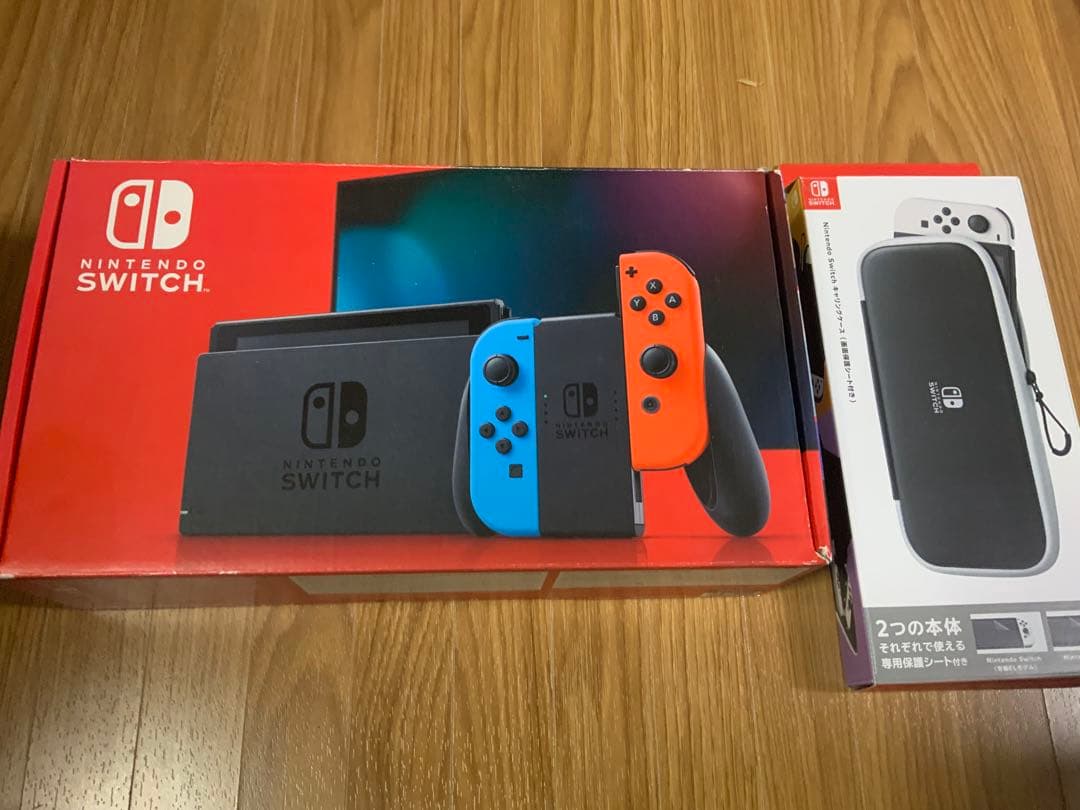 新品同様 Nintendo Switch Joy-Con ネオン 純正ケース付き