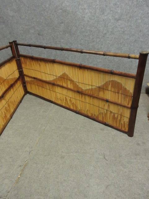 竹峰作銘竹遠山図風炉先屏風 [B25479]