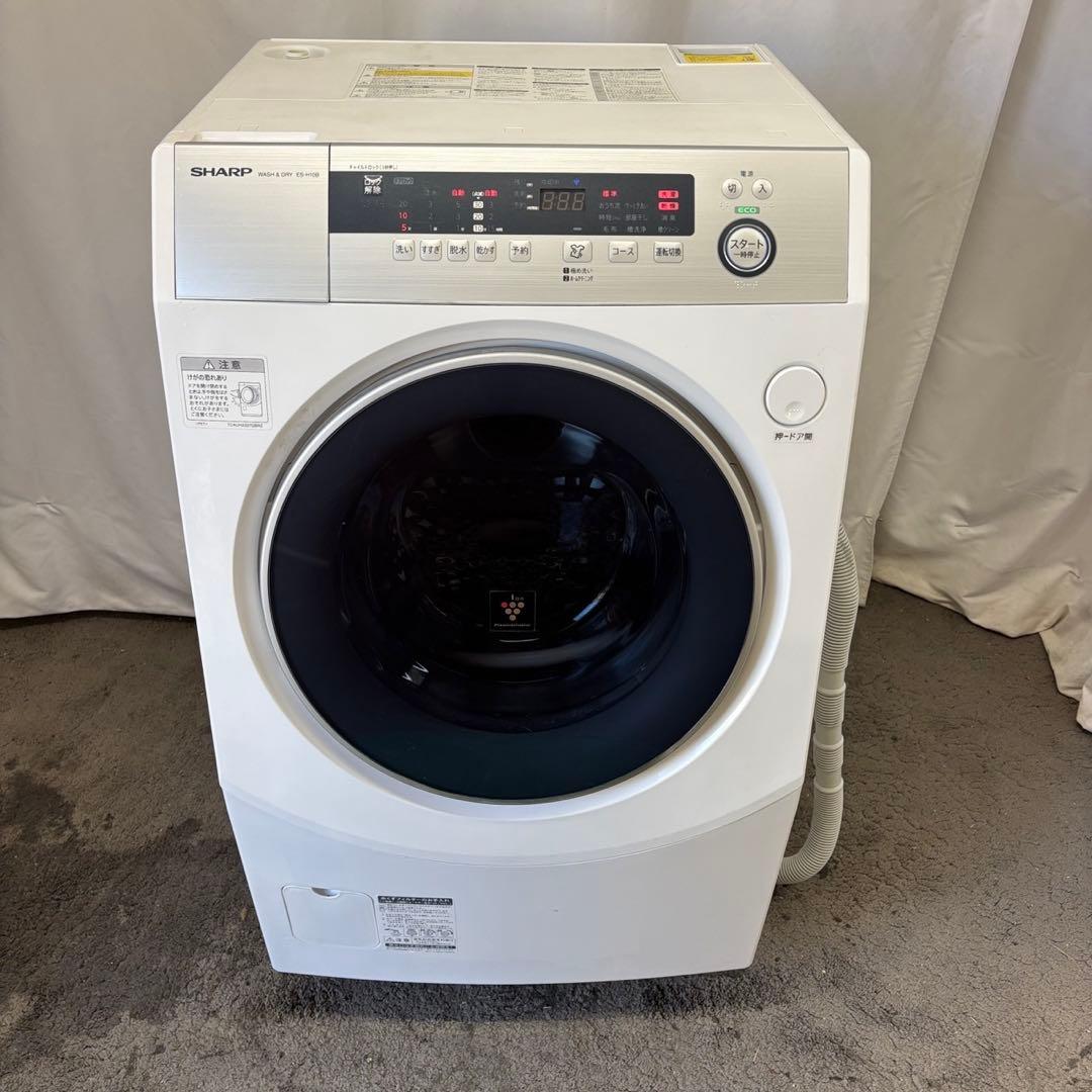 30　SHARP　ドラム式洗濯機　10キロ　乾燥　左開き　設置無料　安い‼️