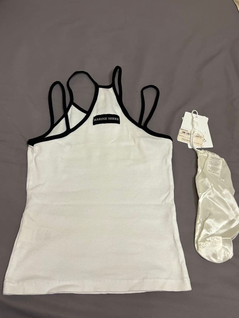 MARINE SERRE ホワイト タンクトップ XS