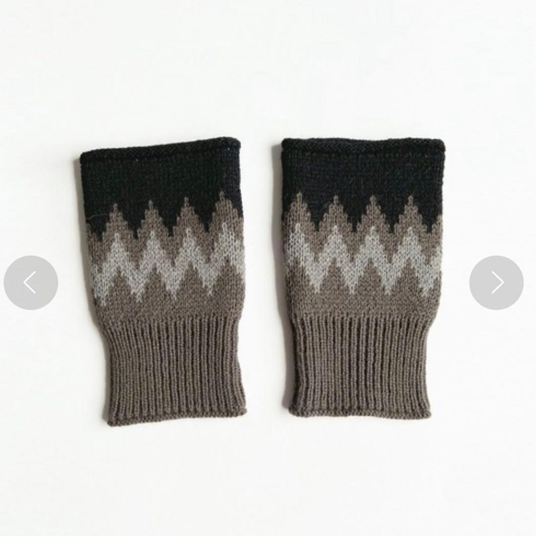 小物 NUMBER (N)INE ZIGZAG JACQUARD ARM WARMER