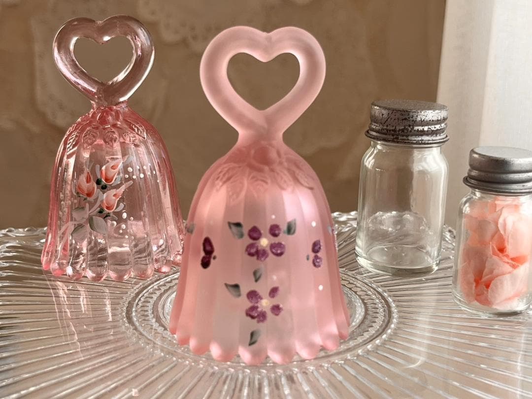 【フェントン】 手書きの小さな花柄がかわいい　「オパールセント」ピンクベル