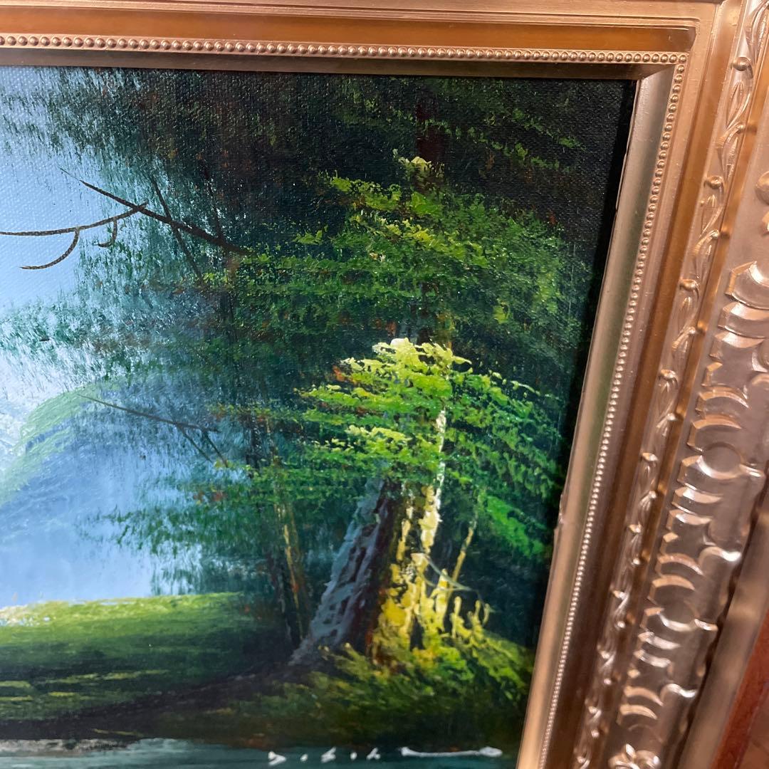 風景油絵　額56×47×4.5cm お値下げ交渉してください。アンティーク