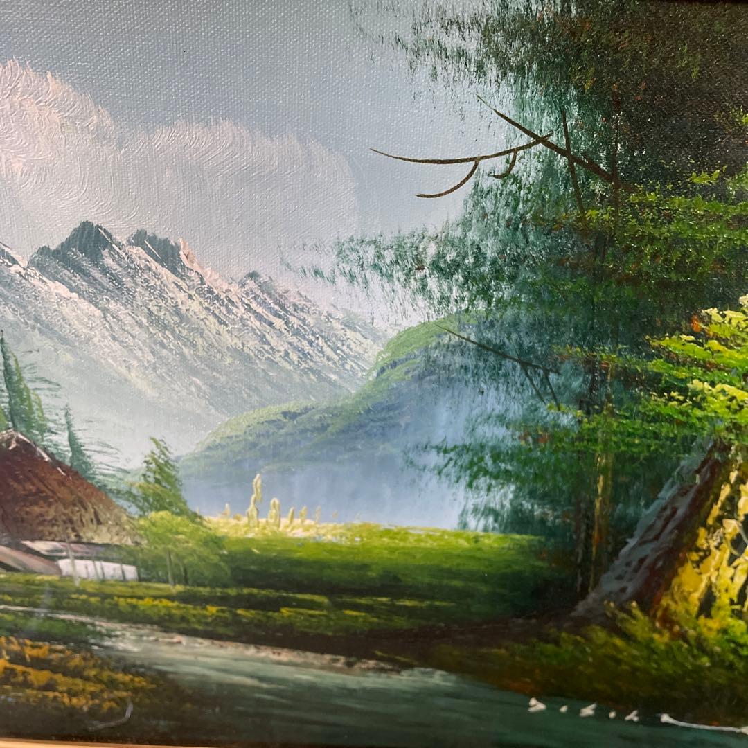 風景油絵　額56×47×4.5cm お値下げ交渉してください。アンティーク