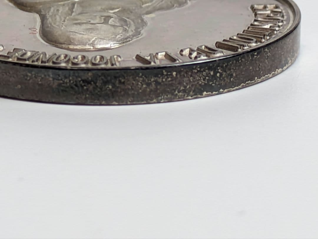 永遠の微笑 『モナリザ』日本初公開記念 メダル 純銀製 1974年 検定マーク付