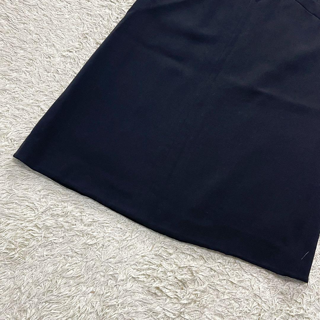 美品　シャネル　ココマーク　チェーン　スカート　リネン　ウール　100%　黒色