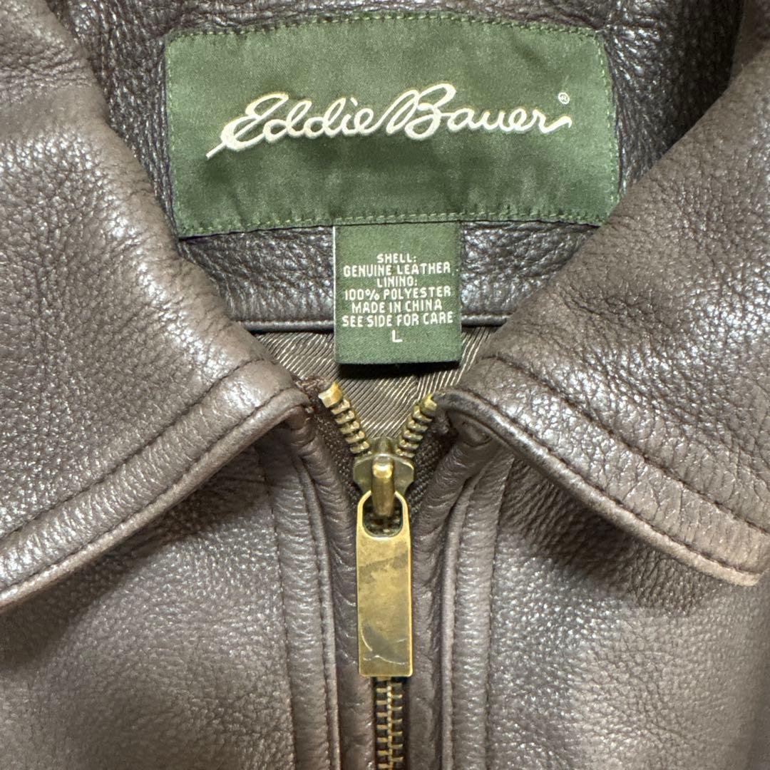 エディーバウアー Eddie Bauer スイングトップ レザージャケット L