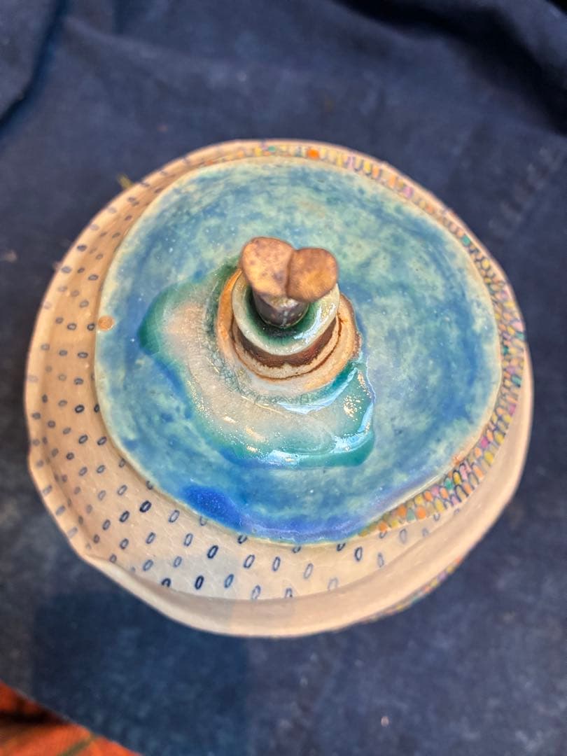 陶器　オブジェ　「宇宙の果実2」 作家物　傷無し　サインあり