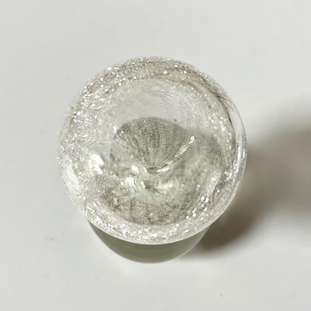 SECCA/セッカ 砂時計型 オブジェ 雪花ガラス 置物 ペーパーウェイト 硝子