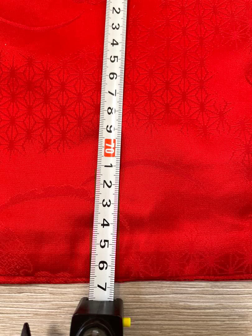 七五三　3歳　女の子　フルセット　一式　赤系　鶴　正絹