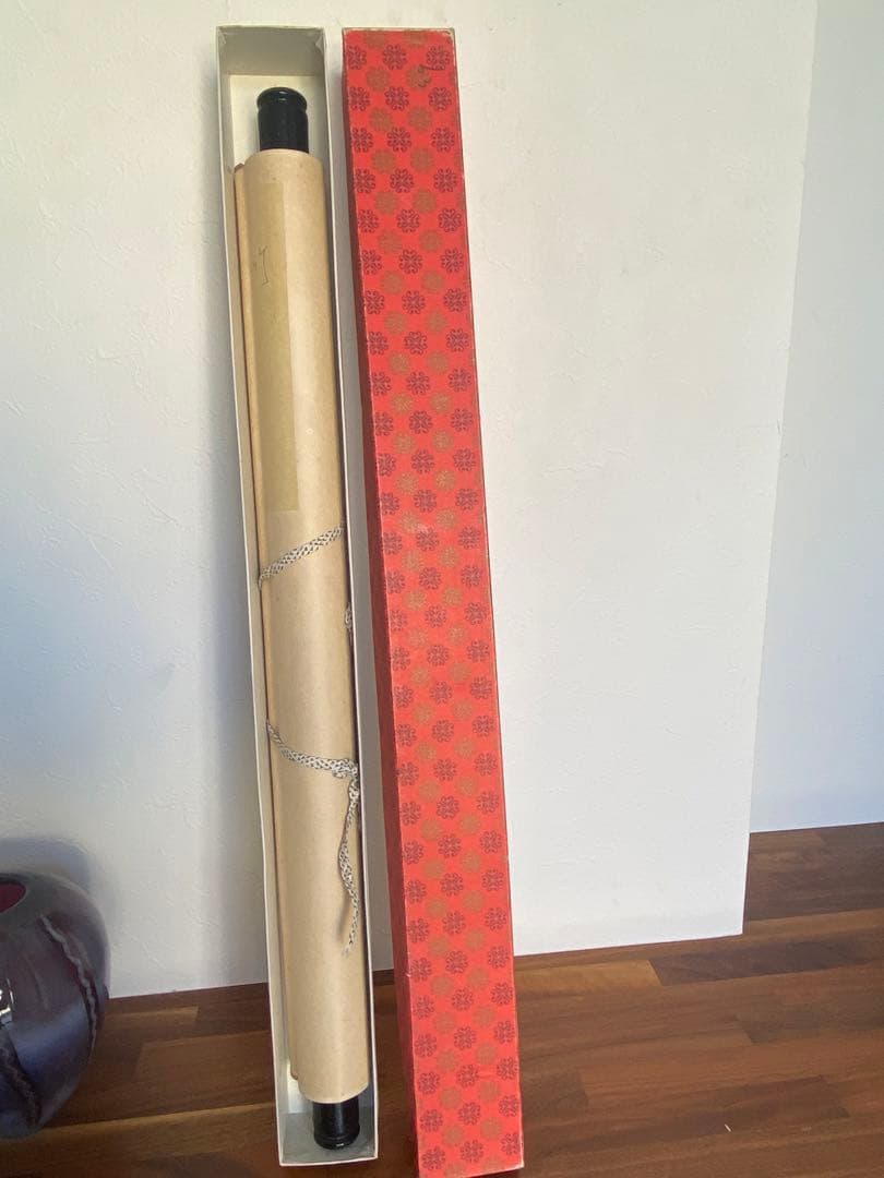 中国絵画　竹と小鳥の水墨画　掛軸　中国掛軸