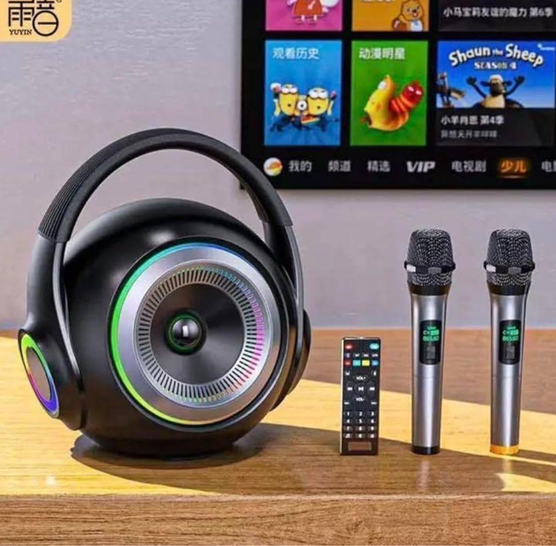 【新品】ワイヤレス カラオケセット マイク2本付き リモコン付き パーティー