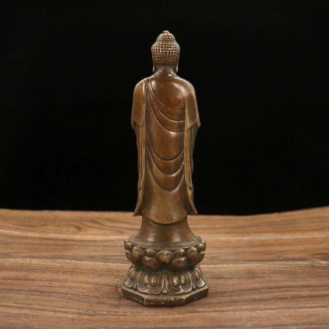 仏像 仏教美術 如来仏陀立像 仏堂供養 駅蓮仏 銅製品 工芸品 置物