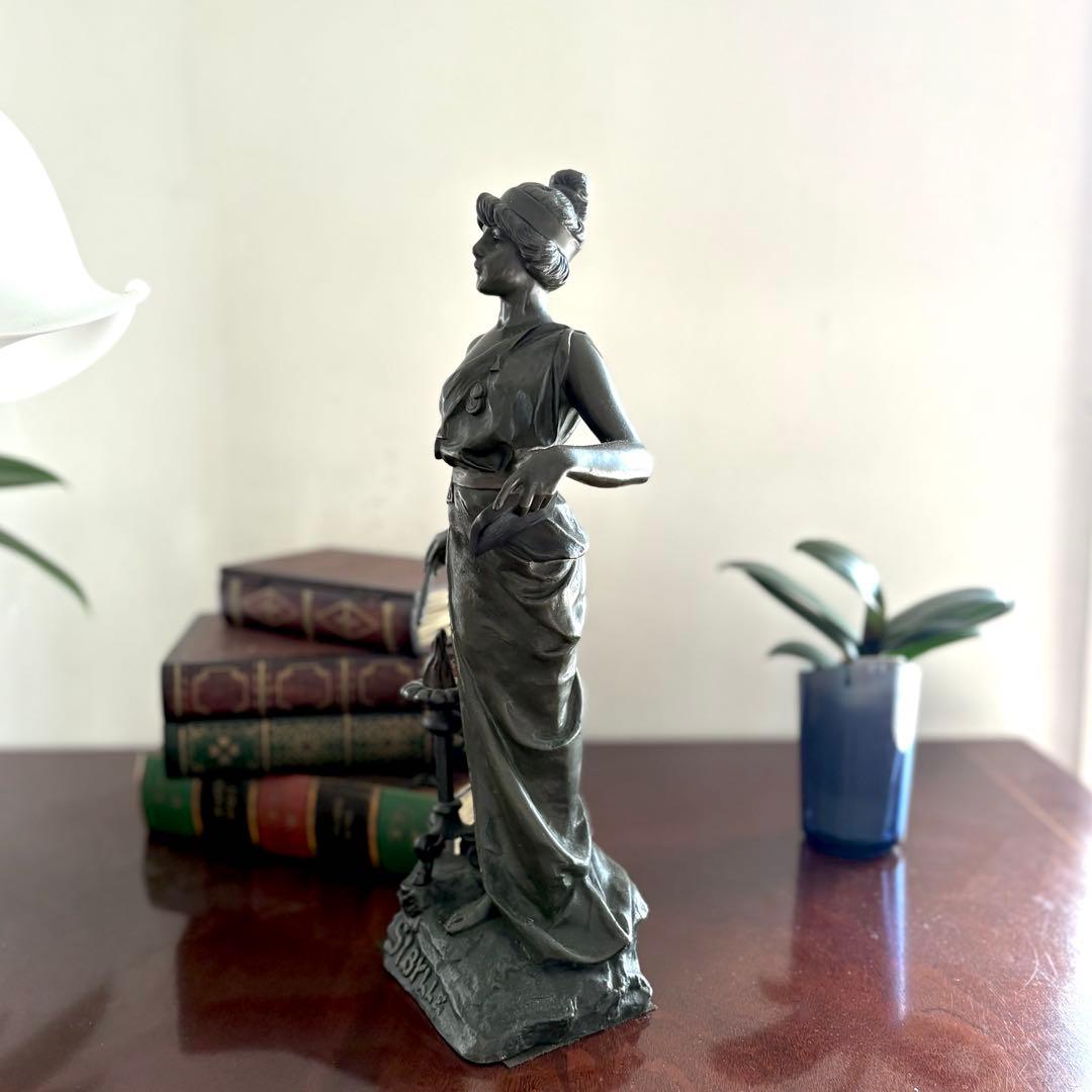 SIBYLLE アンティークブロンズ像 約35cm 置物
