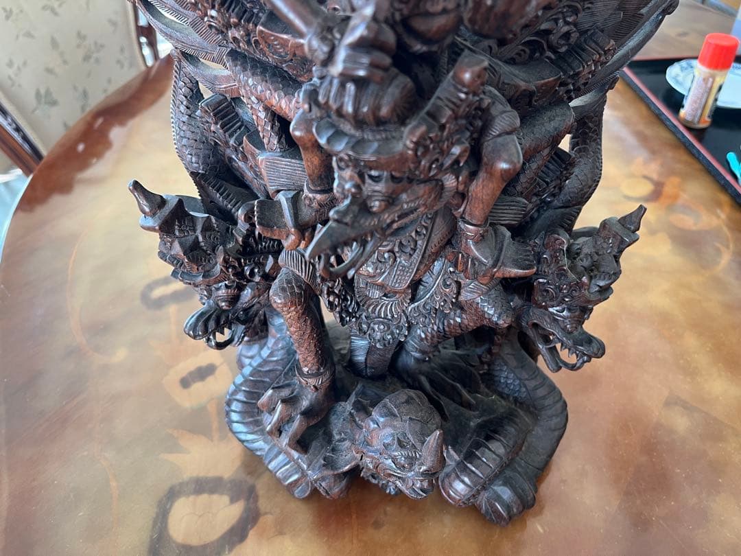 インドネシア　バリ島　アジアンスタイル 木製彫刻 装飾品　ガルーダ神