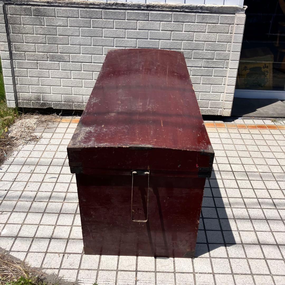 時代家具 大型 挟み箱 鋏箱 レトロ 古道具 木製 骨董品 参勤交代 大名行列