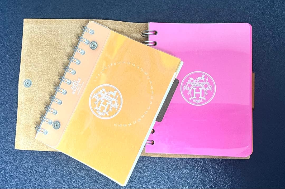 HERMES エルメス ユリス PM 2種 レフィル付 手帳カバー フランス製