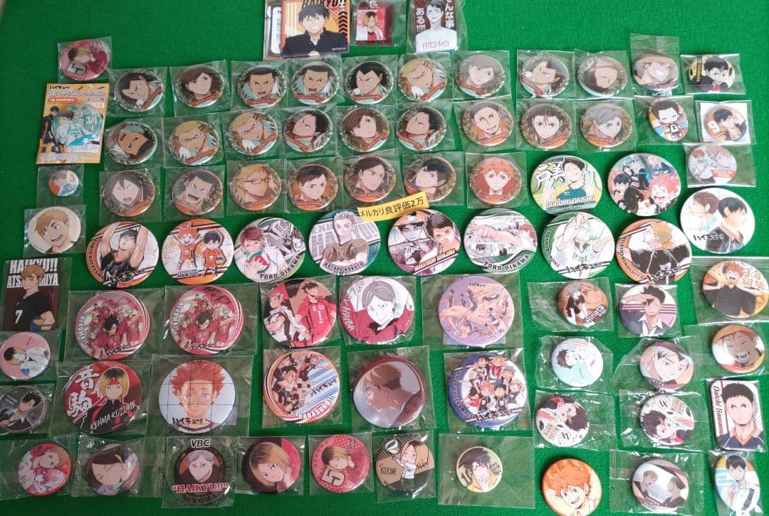 ④② ハイキュー　日向　影山　月島　西谷夕　及川　黒尾　研磨　天童覚　缶バッジ