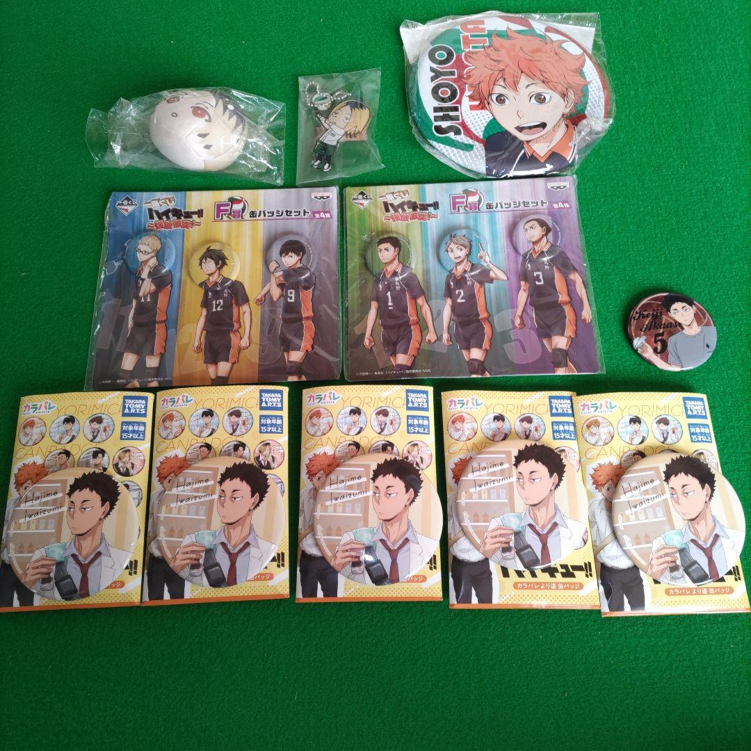 ④② ハイキュー　日向　影山　月島　西谷夕　及川　黒尾　研磨　天童覚　缶バッジ