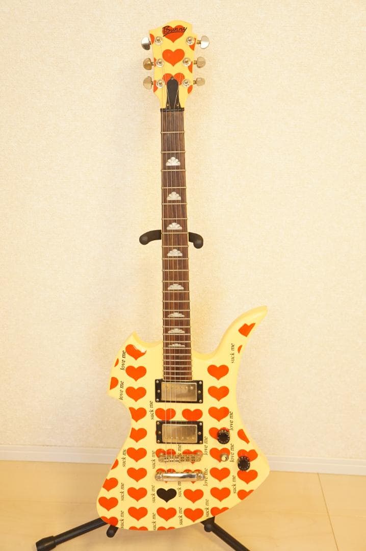 hide　イエローハート　模造品　スルーネック加工　モッキンバード