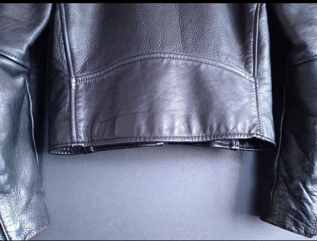 美品 バンソン ライダースジャケット シングル ダブル ヴィンテージ レザー