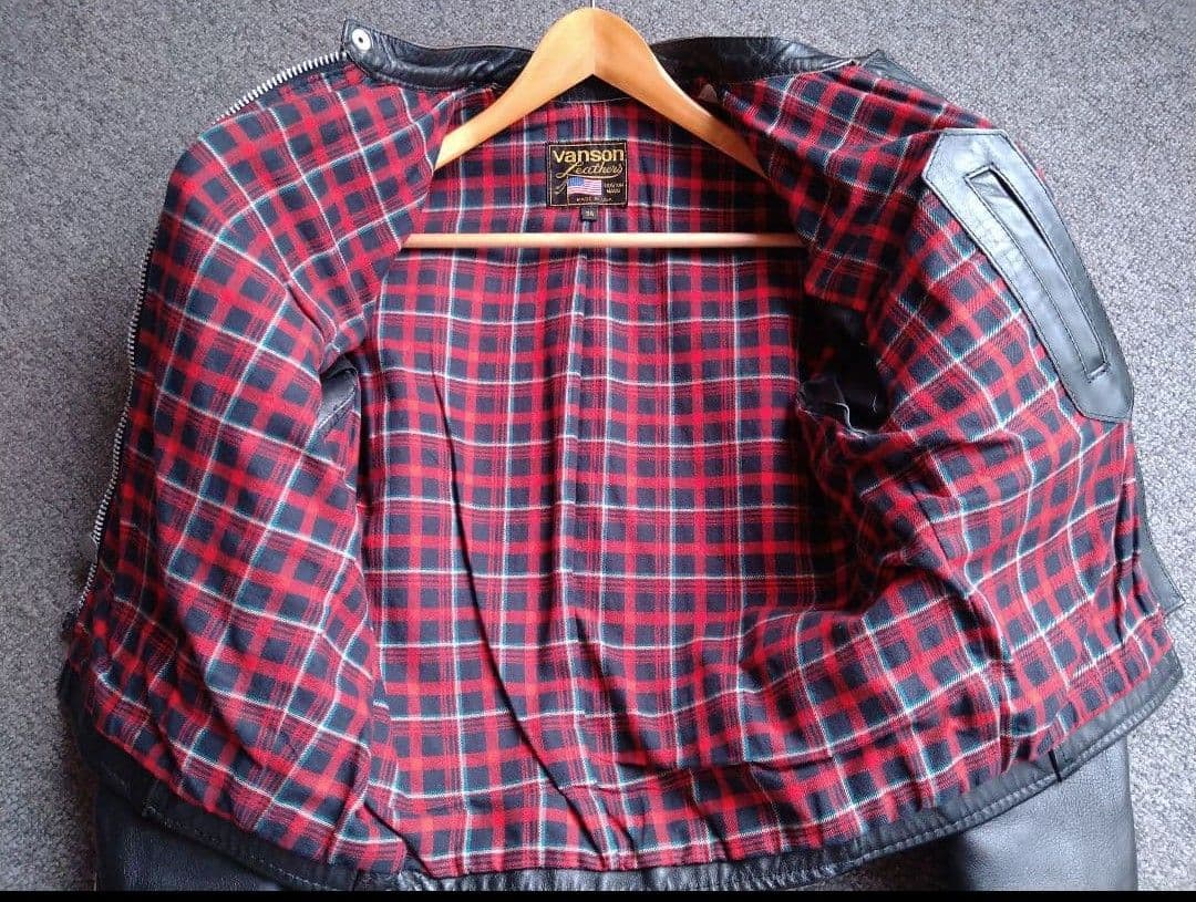 美品 バンソン ライダースジャケット シングル ダブル ヴィンテージ レザー