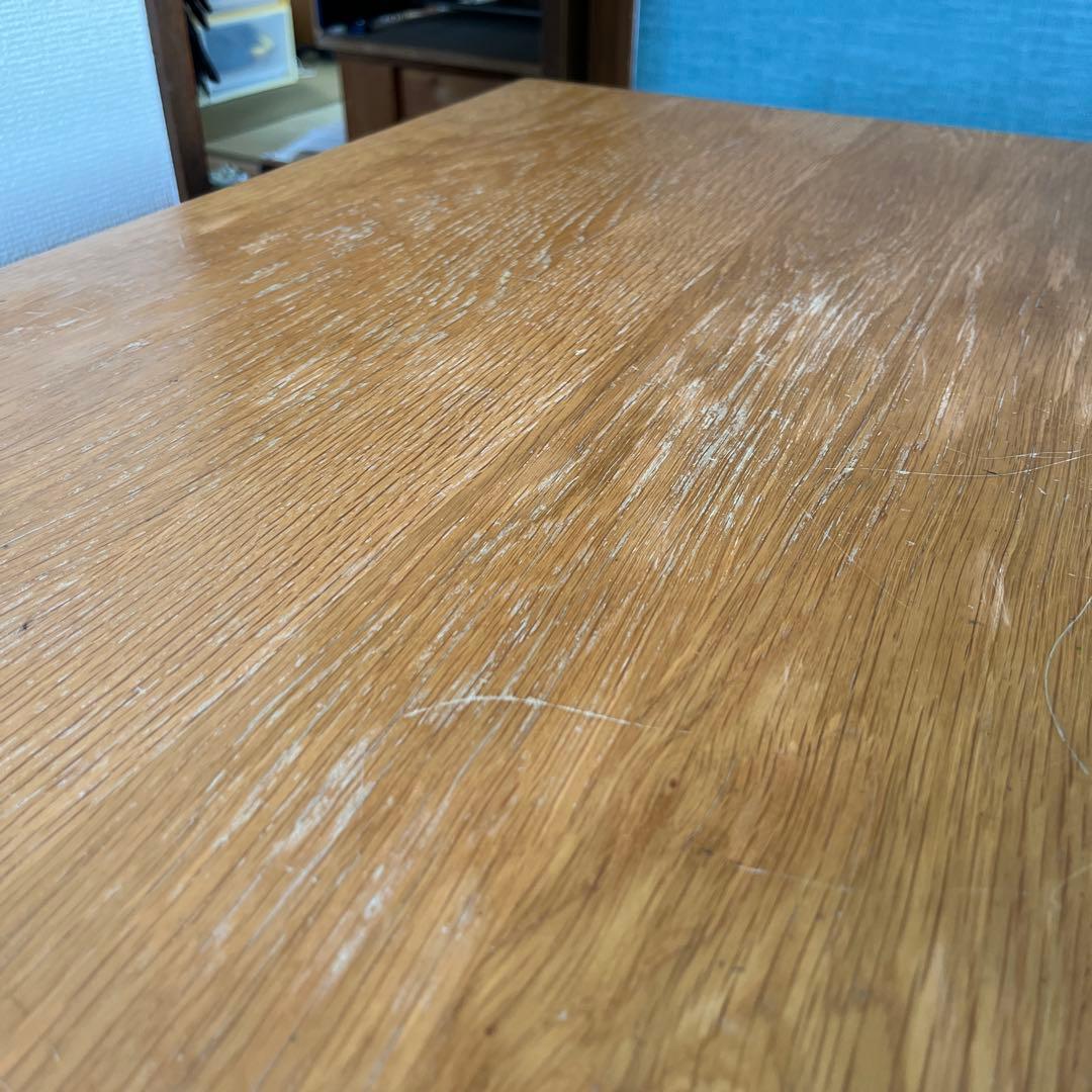 無印　無垢材ダイニングテーブルオーク材　140×80高さ72cm表面ウレタン塗装