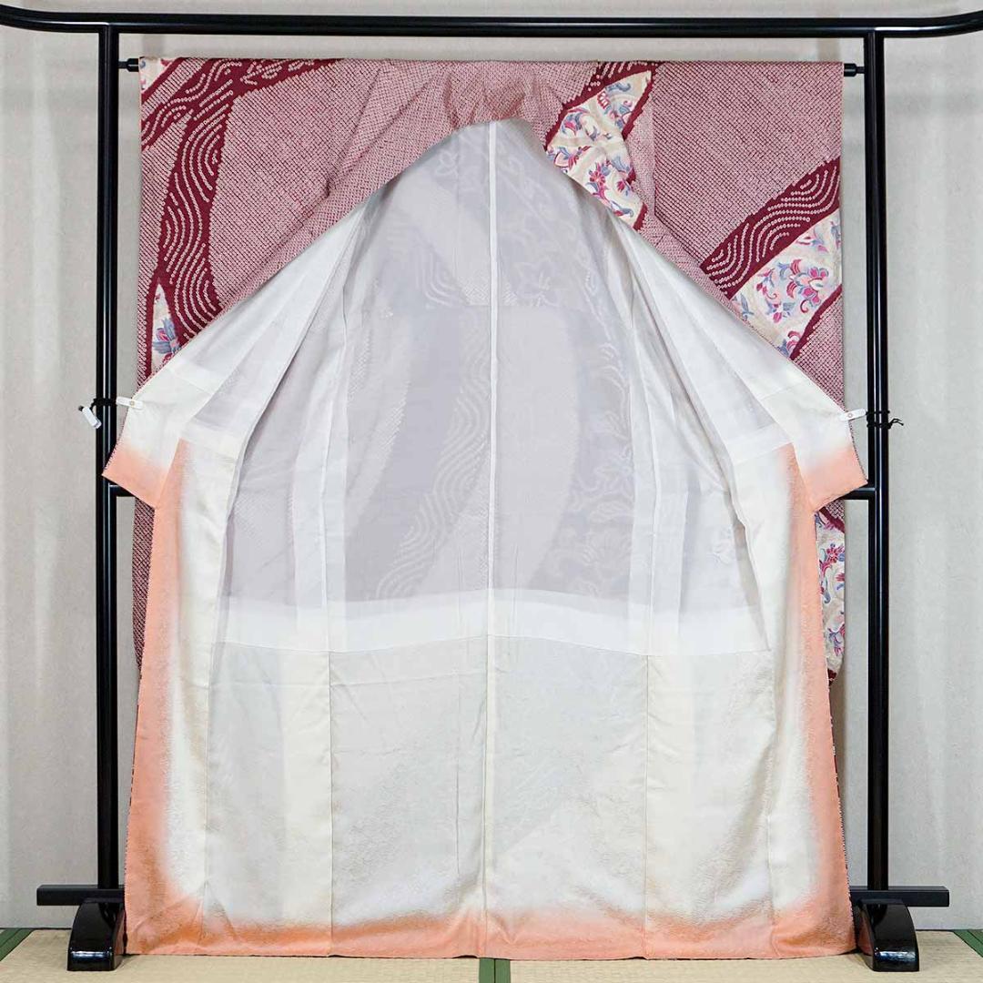 165-170cm　LLサイズ　渋紫　正絹振袖　長じゅばんセット　　a202