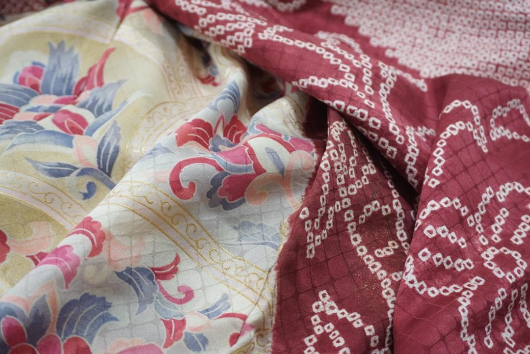 165-170cm　LLサイズ　渋紫　正絹振袖　長じゅばんセット　　a202