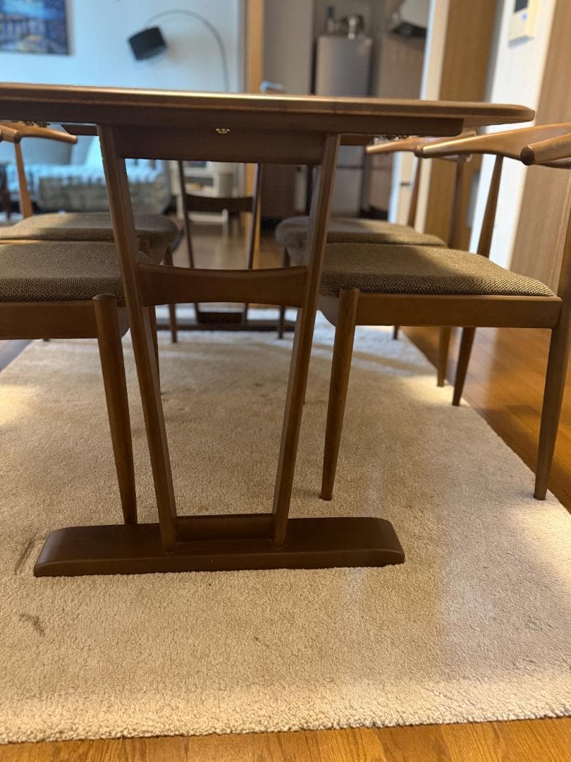 【送料込み】ニトリ北欧風 ウッドダイニングテーブル＆チェア4脚セット